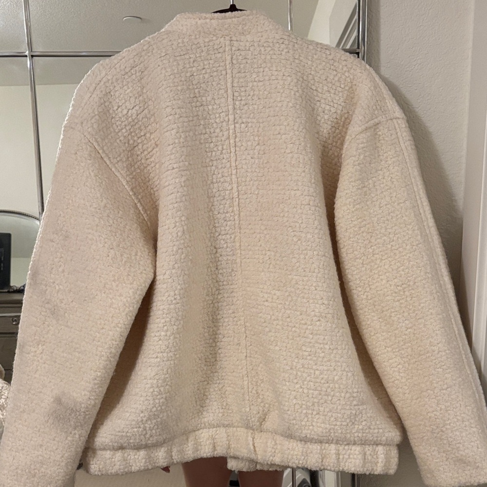 Abercrombie & Fitch Cream Bomber Jacket - Picture 7 of 7